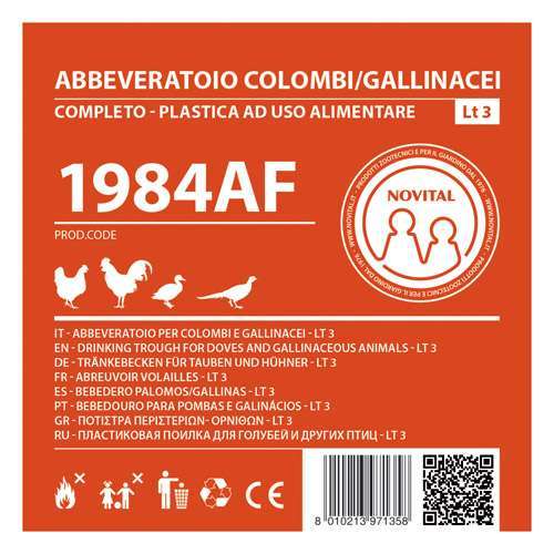 NOVITAL ABBEVERATOIO lt 3 - COLOMBI + GALLINACEI - Image 2