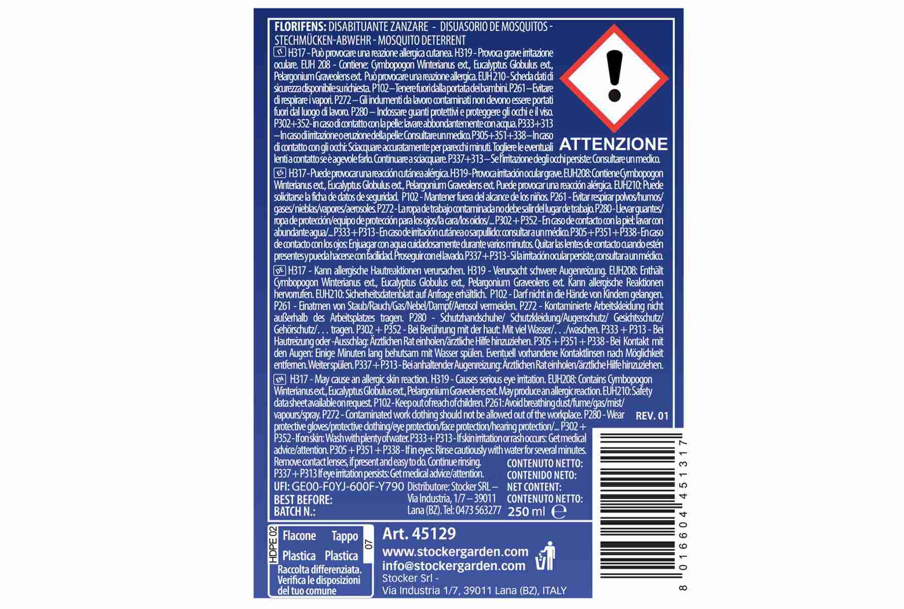 Florifens disabituante zanzare 250 ml - Image 2