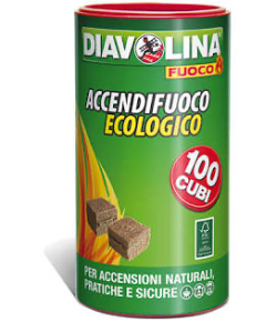 Diavolina Accendifuoco Ecologico 100 Cubi